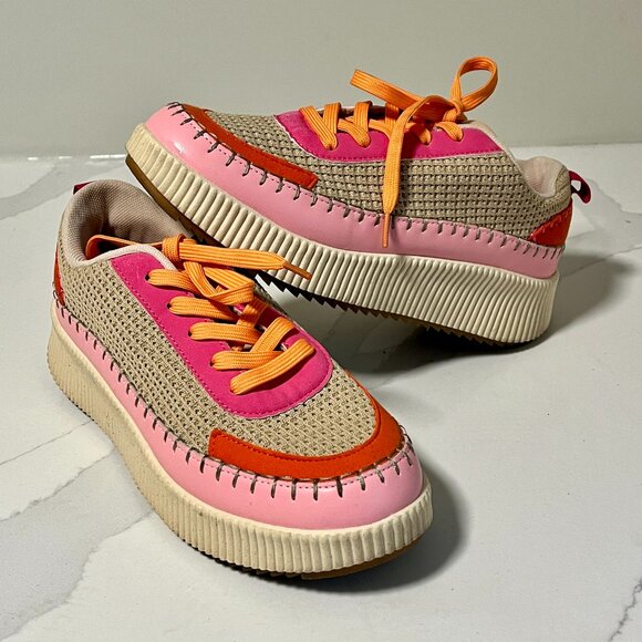 Nicole Miller Brita Pink Multi Platform Sneakers – Size 10 - Picture 1 of 10